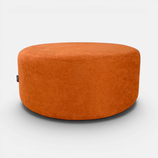 Pouf Tondo Giotto L70 cm in Tessuto Antimacchia ARANCIO