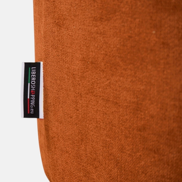 Pouf Tondo Giotto L70 cm in Tessuto Antimacchia ARANCIO