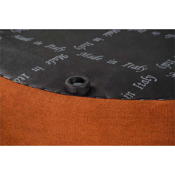 Pouf Tondo Giotto L70 cm in Tessuto Antimacchia ARANCIO