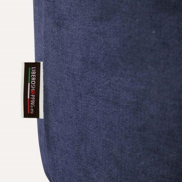 Pouf Tondo Giotto L70 cm in Tessuto Antimacchia BLU