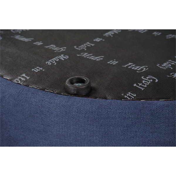 Pouf Tondo Giotto L70 cm in Tessuto Antimacchia BLU