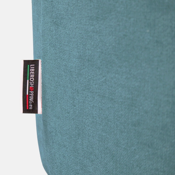 Pouf Tondo Giotto L70 cm in Tessuto Antimacchia TURCHESE
