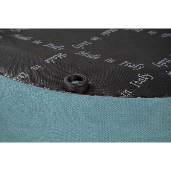 Pouf Tondo Giotto L70 cm in Tessuto Antimacchia TURCHESE