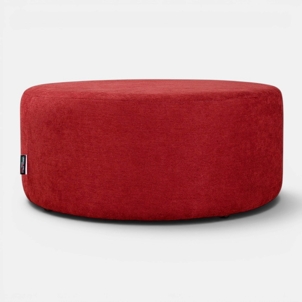 Pouf Tondo Giotto L70 cm in Tessuto Antimacchia BORDEAUX