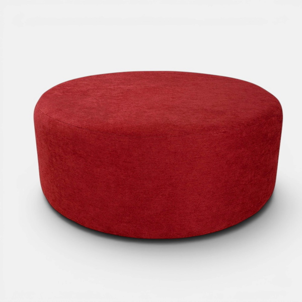 Pouf Tondo Giotto L70 cm in Tessuto Antimacchia BORDEAUX