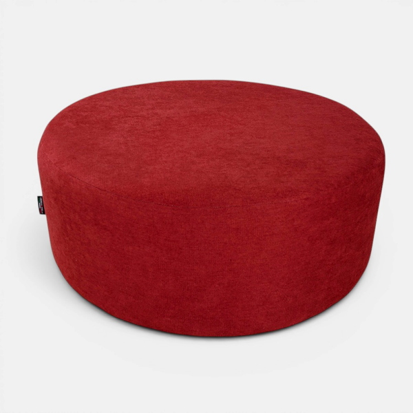Pouf Tondo Giotto L70 cm in Tessuto Antimacchia BORDEAUX