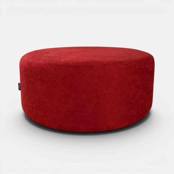 Pouf Tondo Giotto L70 cm in Tessuto Antimacchia BORDEAUX