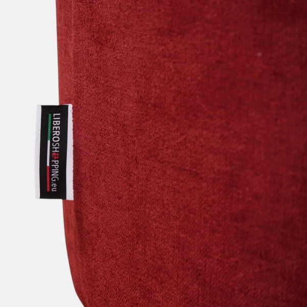 Pouf Tondo Giotto L70 cm in Tessuto Antimacchia BORDEAUX