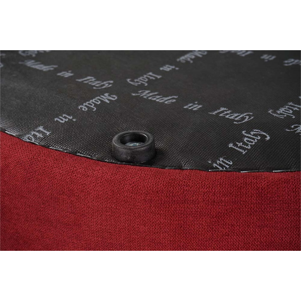 Pouf Tondo Giotto L70 cm in Tessuto Antimacchia BORDEAUX