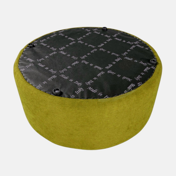 Pouf Tondo Giotto L70 cm in Tessuto Antimacchia VERDE