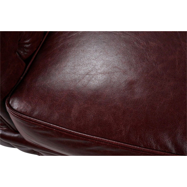 Divano 2 Posti Royal Chesterfield L175 cm in Pelle Vintage - Bordeaux
