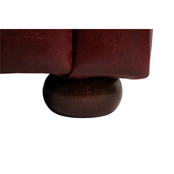 Divano 2 Posti Royal Chesterfield L175 cm in Pelle Vintage - Bordeaux