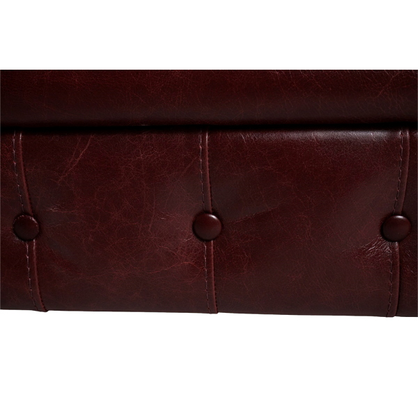 Divano 2 Posti Royal Chesterfield L175 cm in Pelle Vintage - Bordeaux