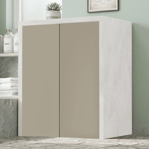 2-Door Wooden Washing Machine Cabinet 79x91h cm – Dove Gray/Gray