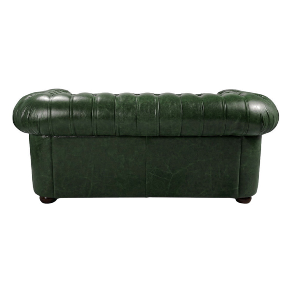 Divano 2 Posti Royal Chesterfield L175 cm in Pelle Vintage - Verde