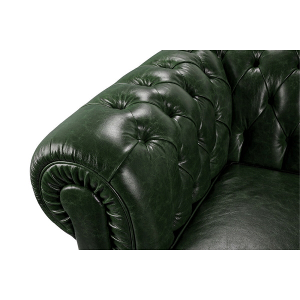 Divano 2 Posti Royal Chesterfield L175 cm in Pelle Vintage - Verde