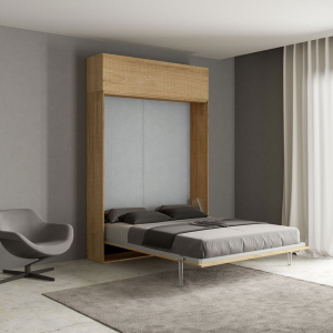 Letto a scomparsa con pensile Quercia matrimoniale 160 cm KENTARO