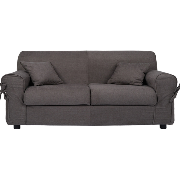 Canapé-lit 3 places VERONA 200 cm tissu déhoussable Gris