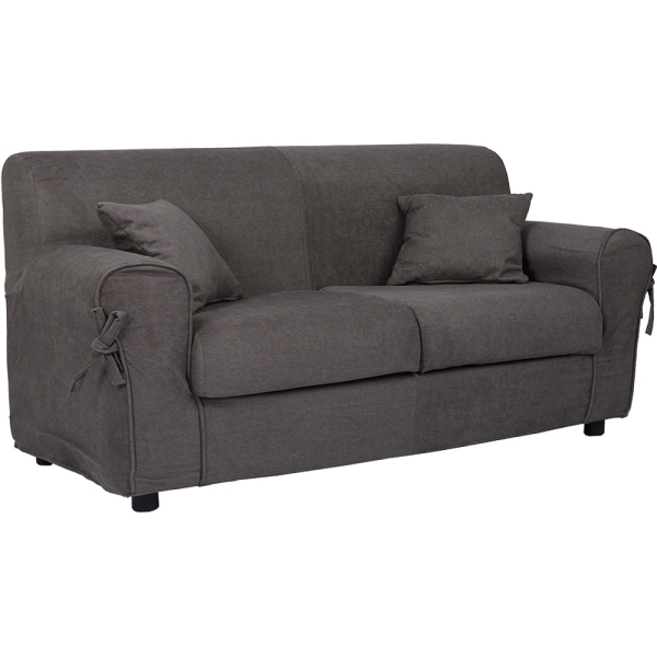 Canapé-lit 3 places VERONA 200 cm tissu déhoussable Gris