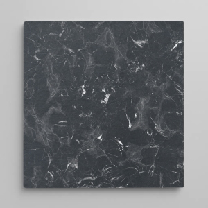 Plateau de table carré de restaurant extérieur en HPL Noir 80x80 cm