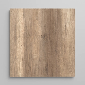 Plateau de table carrée de bistrot extérieur en HPL Chêne Rustique 80x80 cm