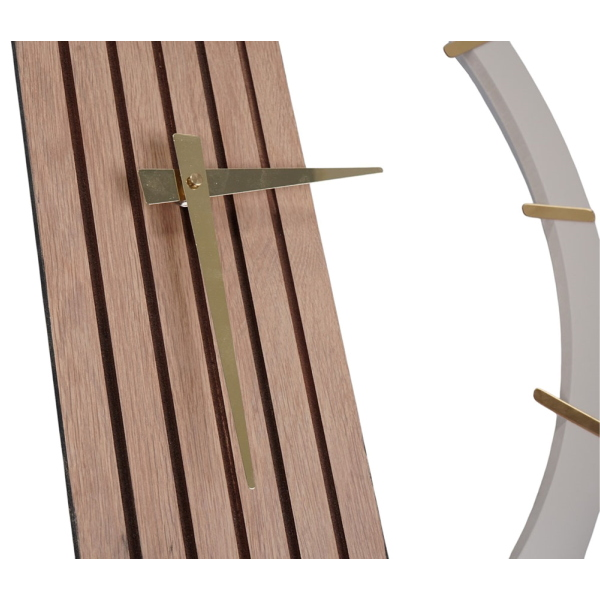 Orologio Tondo da Parete 60 cm in legno Noce cannettato