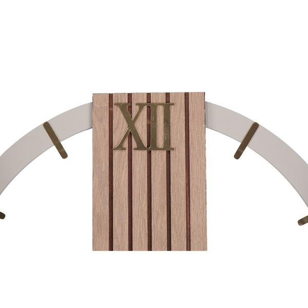 Orologio Tondo da Parete 60 cm in legno Noce cannettato