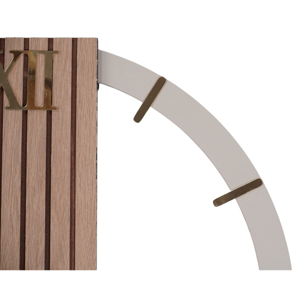 Orologio Tondo da Parete 60 cm in legno Noce cannettato