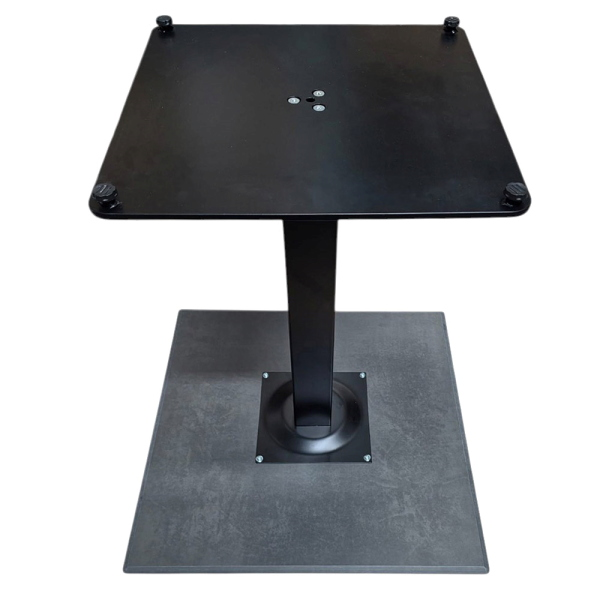 Tavolo bar pub ristorante da esterno 80x80 cm con piano in HPL Corten H 74