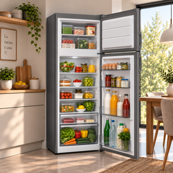 Frigorifero 145x54 cm Doppia Porta 230L Atlantic Grigio