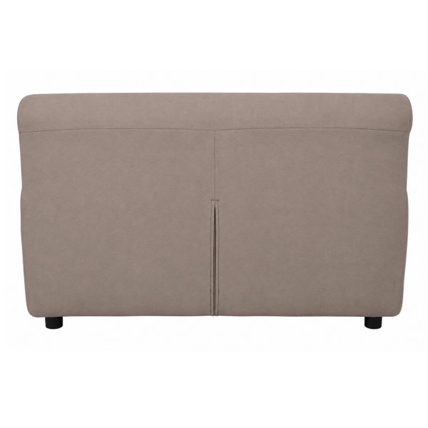 Canapé 2 Places Taupe - Tissu Déhoussable 124 cm BOLOGNA