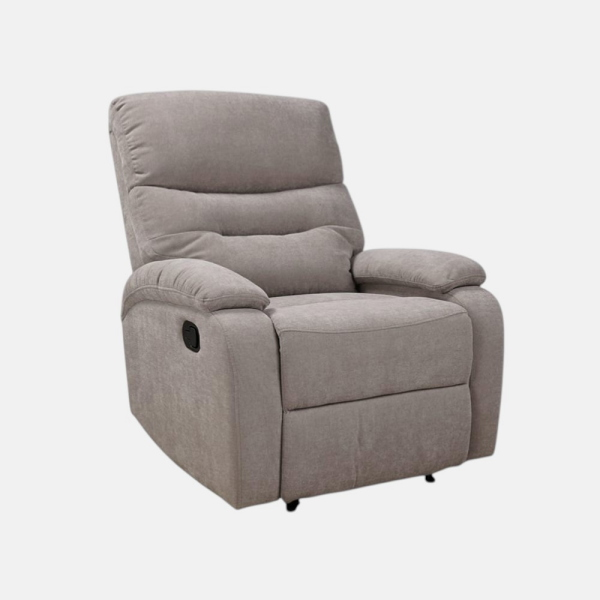Manual Relax Armchair W80 cm in Taupe Fabric SOAVE