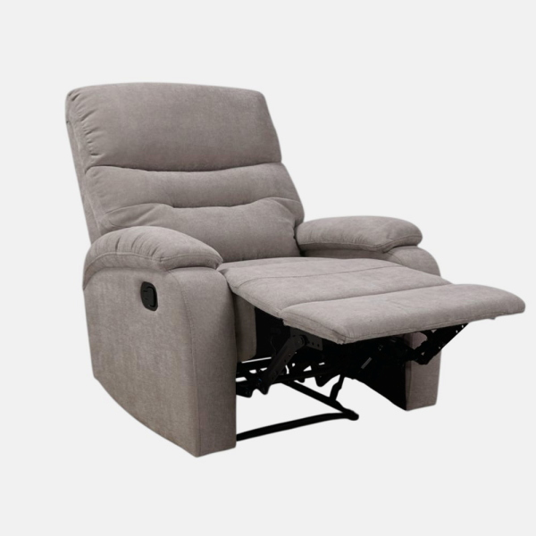 Manual Relax Armchair W80 cm in Taupe Fabric SOAVE