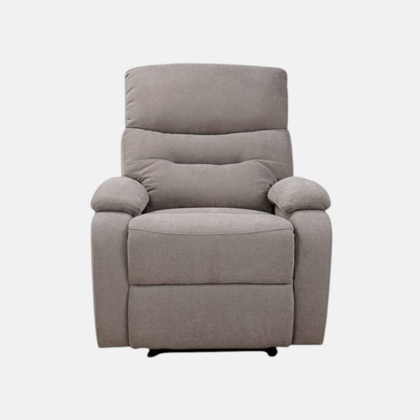 Manual Relax Armchair W80 cm in Taupe Fabric SOAVE