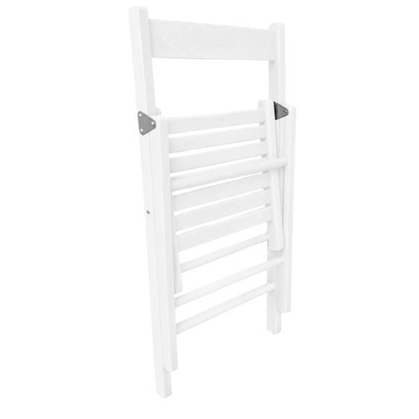 White Colored Wooden Folding Chair 1 PIECE