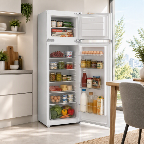Frigorifero da incasso 230L Doppia Porta 145x54 cm Atlantic Bianco