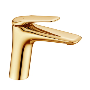 Gold Brass Bathroom Washbasin Mixer Tap