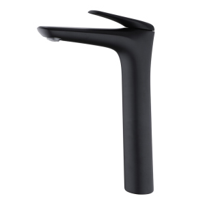 Rubinetto Alto Lavabo Bagno Ottone Nero Opaco