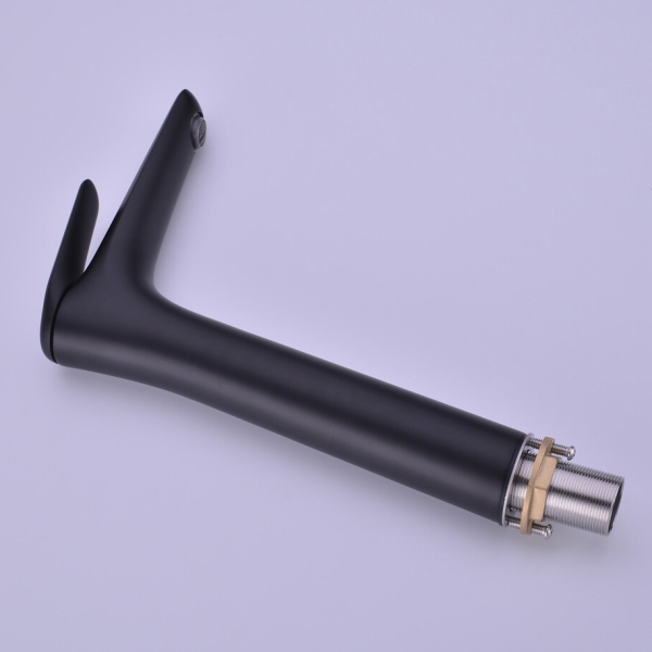 Rubinetto Alto Lavabo Bagno Ottone Nero Opaco