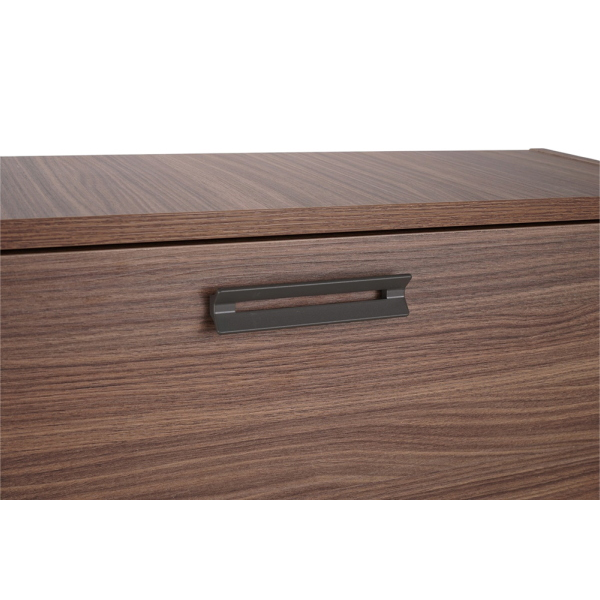 Scarpiera salvaspazio 3 ante a ribalta 77xh124 cm legno Noce