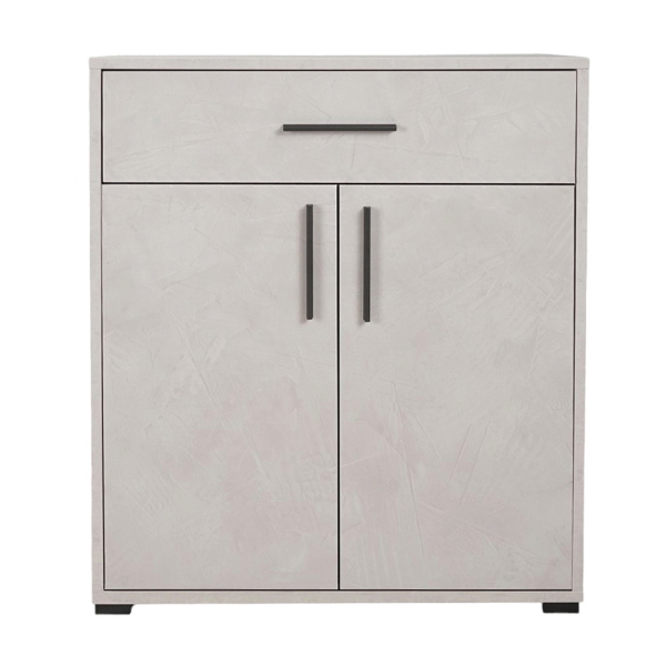 Mobile Contenitore 81x90 cm Cemento Chiaro con Cassetto e 2 ante