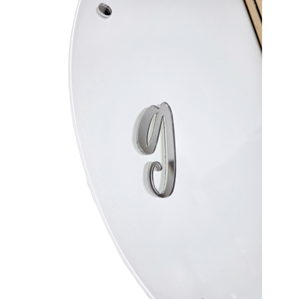 Reloj de Pared Moderno 65 cm Cristal Blanco y Roble