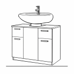 MOBILE SOTTOLAVABO COPRICOLONNA