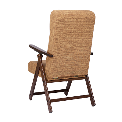 Fauteuil inclinable en bois en tissu sable - Molisana