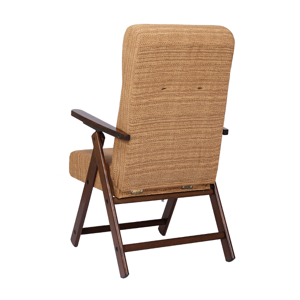 Fauteuil inclinable en bois en tissu sable - Molisana