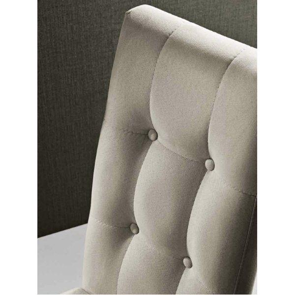 DOUGLAS beige Alcantara Stoff Küchenstuhl Set 2 teilig