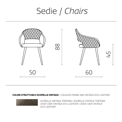Esszimmerstuhl aus Kunstleder - gepolstert LIVING Taubengrau 2 Stühle