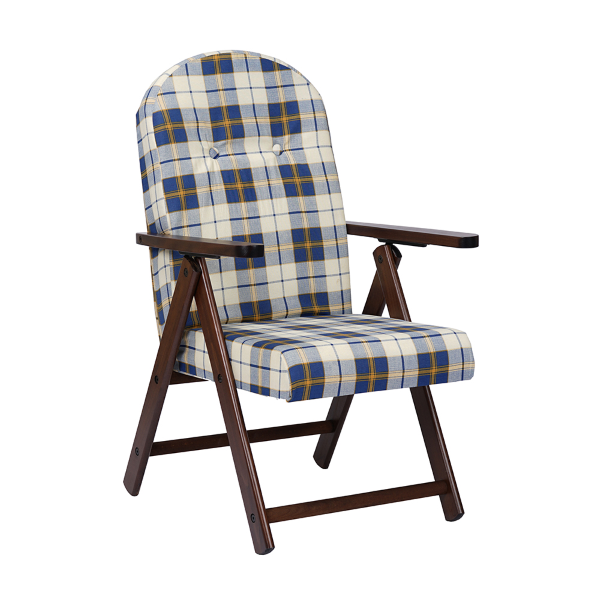 Fauteuil relax Amalfi en bois - Tissu Azzurra