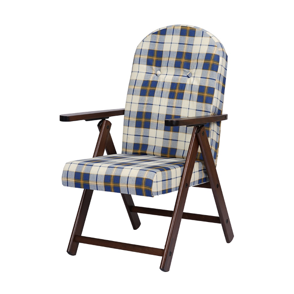 Fauteuil relax Amalfi en bois - Tissu Azzurra