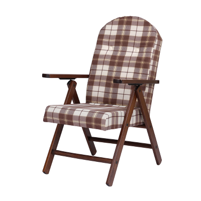 Fauteuil relax Amalfi en bois - Tissu marron